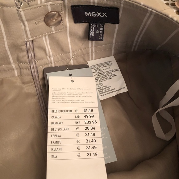 Mexx Stripped Lined Skirt NWT - Picture 3 of 5